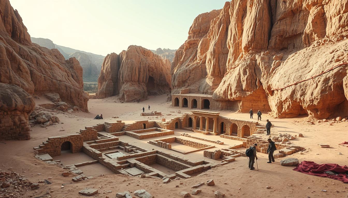 Archäologische Ausgrabungsstätte in Jordanien