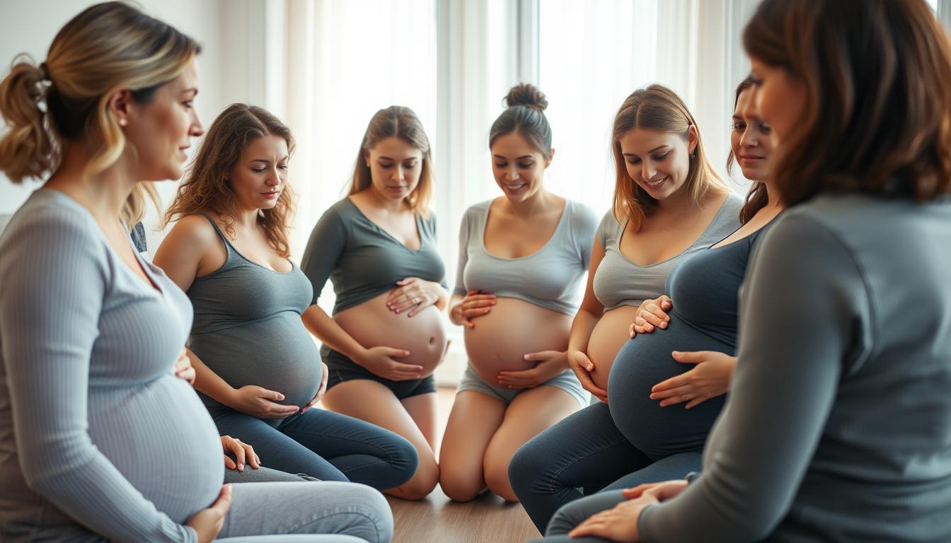 Geburtsvorbereitung Kurs mit schwangeren Frauen